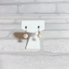イヤリング　silver　シルバー　パール　ロング　シンプル　アンティーク　ヴィンテージ　EL-0039