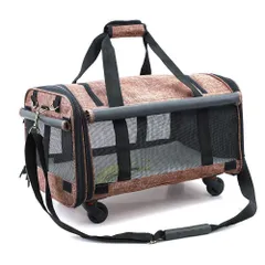 ☆ ピンク ☆ ペットキャリー キャスター 付き qs019 キャリーバッグ 犬 キャスター 折りたたみ 折り畳み 折畳 ショルダーバッグ トート キャリーカート ペットキャリー キャンリングカート キャリー 猫キャリー 犬キャリー 4輪 小型犬 中型犬