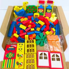 5136　レゴ　オリジナル　幼児向けセット　動物　基本ブロック　カラフル　大量　赤　青　緑　黄　象　ラクダ　ブランコ　プリントパーツ　目　口　フェンス　ブロック外し　LEGO　レゴブロック　まとめ売り　詰め合わせ