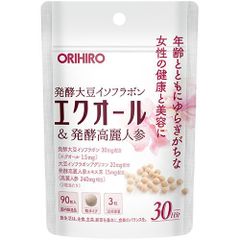 オリヒロ エクオール＆発酵高麗人参 90粒 美容 大豆イソフラボン 高麗人参