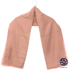 LOUIS VUITTON ルイヴィトン シルク ウール モノグラム  大判 ピンク系 ストール R97644 ショール マフラー アパレル