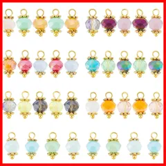 ピアス イヤリングパーツ カットビーズ ジュエリー作り 切り面 ネックレス カラフル ブレスレット 7色 コネクタパーツ アクセサリーパーツ チャーム 手芸 ガラスビーズ DIY用品 140個セット 12×5.5mm PandaHall