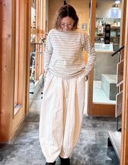 NANGA  ECO HYBRID LOOSE FIT BORDER L/S TEE