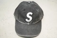 新品 正規 23SS Supreme シュプリーム Pigment Canvas S Logo 6-Panel Black ピグメント キャンバス キャップ 黒 本物1006P♪