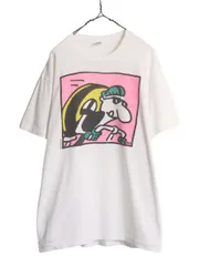 【お得なクーポン配布中!】 80s 90s アート イラスト キャラクター プリント Tシャツ メンズ XL ヴィンテージ オールド 大きいサイズ ヘビーウェイト シングルステッチ