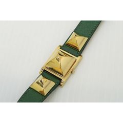 稼働 Hermes 腕時計 メドール ゴールド ピラミッドスタッズ 3647