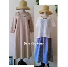 64 型紙　大人セーラーカラーワンピースM～LL Urarapattern