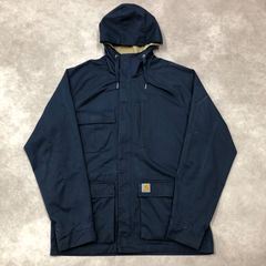 carhartt カーハート ワンポイントロゴ コットンジャケット フード付き シンプル ドローコード付き 大判ポケット
