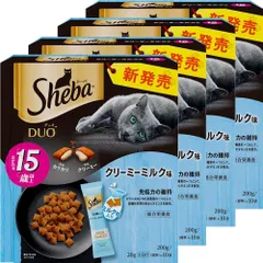 シーバ (Sheba) デュオ キャットフード 15歳以上 クリーミーミルク味 200g×4個(まとめ買い)