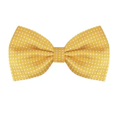 Allegra K ワンタッチ蝶ネクタイ 水玉模様 大人 蝶ネクタイ フォーマル パーティー 卒業 ビジネス イエロー One Size