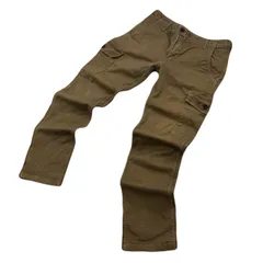 ジョンブル スリム カーゴパンツ 多ポケット メンズ Lサイズ ブラウン JOHNBULL 細身 ●Ja8984