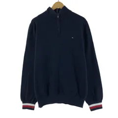 古着 トミーヒルフィガー TOMMY HILFIGER コットンニットハーフジップセーター メンズXL/eaa371293