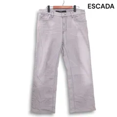 ESCADA SPORT エスカーダ USED加工★ ストレッチ デニム ストレート パンツ ジーンズ Sz.42 レディース グレー 大きいサイズのサムネイル
