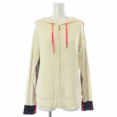 ポールスミス PAUL SMITH ジップアップパーカー ニット カシミヤ混 M 白 ホワイト グレー /AT13のサムネイル