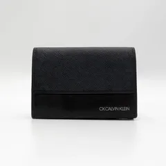 CALVIN KLEIN　カルバンクライン　二つ折り　カードケース　名刺入れ　黒　ブラック　メンズ　【中古】