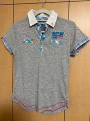 フィラ ゴルフ FILA GOLF ポロシャツ 可愛い グレー 美品 サイズL