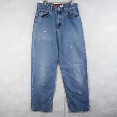 90's Levi's SILVER TAB "LOOSE WIDE LEG" ペンキペイントデニムパンツ W32のサムネイル
