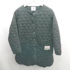 ◇ ⊇ KANGOL カンゴール 中綿 ノーカラー 長袖 キルトジャケット サイズM ブラック レディース E  【1501160038319】のサムネイル