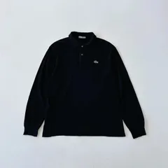 80s フランス製　シュミーズラコステ　ブラック　ポロシャツ　長袖