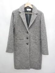 ◇ AZUL BY MOUSSY 千鳥格子 長袖 チェスター コート サイズM ベージュ ブラウン ネイビー系 マルチ レディース P  【1406240018840】のサムネイル