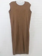 ◇ loaf LE TRICOT ロフ ノースリーブ ロング ニット ワンピース サイズONE キャメル レディース P  【中古】 【1209270012877】
