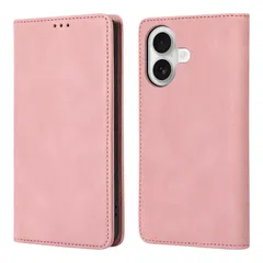 【在庫処分】全面保護 スタンド機能 カード収納 財布型 マグネット式 手帳型ケース 16 16 iPhone iPhone 6.1インチ対応 楽天モバイル SoftBank au docomo (ピンク) SIMフリー 携帯カバー アイフォン16 ケース手帳型