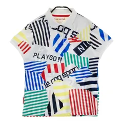 サイズ：LL LE COQ GOLF ルコックゴルフ  半袖ポロシャツ 総柄 ホワイト系 [240101454256] ゴルフウェア レディース ストスト