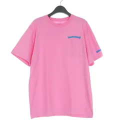 【クロムハーツ CHROME HEARTS】Tシャツ セメタリークロス ピンク CHROME HEARTS クロムハーツ（原本無） Neon Pink Stripe Logo L