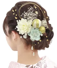 【新着商品】金箔 七五三 髪飾り 髪飾り ゴールド 和玉 髪飾り かすみ草 袴 水引 パール 着物 入学式 振袖 ボリューム感 かわいい 卒業式 ドライフラワー 髪飾りセット 浴衣 浴衣 レディース 前撮り 【Baramoly】成人式 写真通り 和装小物