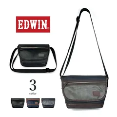 全3色 EDWIN エドウイン レザー×デニム ミニメッセンジャーバッグ ショルダーバッグ