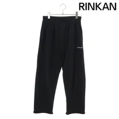 バレンシアガ 720401 TNVR6 ロゴワイドスウェットロングパンツ メンズ  