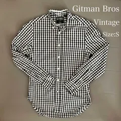 【美品】Gitman Brothers ギットマンブラザーズ アメリカ製 オックスフォード ボタンダウンシャツ S ブラック×ホワイト USA製