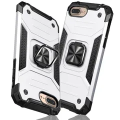 【話題商品】耐久 指紋防止 5.5インチ 用カバー Plus おしゃれ Plus Plus Plus 8 8 用カバー/アイフォン 人気 7 7 アイフォン 薄型 軽量 携帯カバー 滑り止め 擦り傷防止 車載ホルダー対応 滑り防止 全面保護カバー 銀 米軍MI