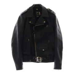 現行品＆極上美品！schott牛タグ613ワンスター36ブラック613UST黒 ショット SCHOTT 613 ワンスター ダブルライダース ブラック