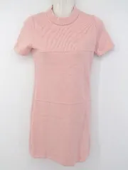 ◇ Harrods ハロッズ ウール ニット 大人かわいい 半袖 ミニ ワンピース  ピンク レディース P 1307250012470のサムネイル