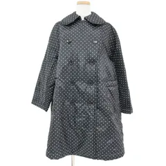 美品 BLACK COMME des GARCONS ブラック コムデギャルソン コート アウター ステンカラー ロング 丸襟 ダブル Aライン AD2013 おしゃれ シンプル きれいめ 大人女子のサムネイル