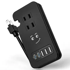 素直な虹 電源タップ USBコンセント 【2つUSB-C PD 急速充電ポート・３個USB充電ポート・3つACコンセント・PSE認証済】 電源ケーブル30cm PD3.0 対応 ACアダプター ?iPhone/Xperia/Samsung Galaxy/A 0