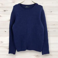 C0503 レイジブルー RAGEBLUE ニットセーター 長袖 (M) 青 無地