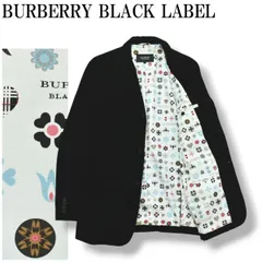 【上質】 バーバリー ブラックレーベル BURBERRY BLACK LABEL 裏地モノグラム ベロア シングル 3B テーラードジャケット キレイめ カジュアル 秋冬 L ブラック メンズ
