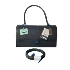 ● 【未使用品】レザー　シャークスキン　ハンド　バッグ　JRA フォーマルバッグ　冠婚葬祭