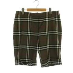 バーバリー ロンドン BURBERRY LONDON ハーフパンツ ウール ノバチェック ジップフライ UK10 ダークカーキ マルチカラー /BD ■OSのサムネイル