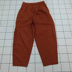 ◇ Θ UNIQLO x COMPTOIR DES COTONNIERS テーパードパンツ テラコッタ系 L レディース E  【1508250039096】