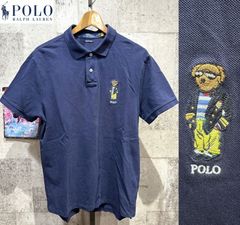 美品！ポロラルフローレン　ポロシャツ　ポロベア　サイズLG　ネイビー　近年モデル POLO RALPH LAUREN - ラルフローレン ポロシャツ ネイビー