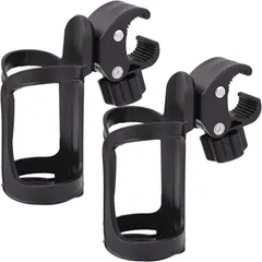 ルボナリエ（lebnelie） ドリンクホルダー ペットボトル ボトルゲージ ベビーカー カップホルダー バイク トロリー ブラック 2個(ブラック 2個)