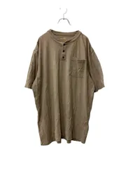 Carhartt 半袖 ヘンリーネックTシャツ XL ベージュ カーハート ビッグサイズ 古着卸 アメリカ仕入 a705-5300
