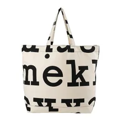 新品 マリメッコ Marimekko トートバッグ アーケラロゴ ラージトート オフホワイト