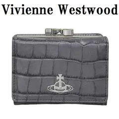 ヴィヴィアン ウエストウッド Vivienne Westwood 5115002NW L00A2 N405 三つ折り 財布 がま口 小銭入れ カード入れ 型押し レザー レディース アンスラサイト