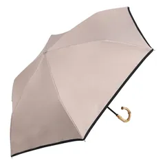 Refume レフューム 日傘 折りたたみ 完全遮光 遮光率100% 軽量 遮光 遮熱 晴雨兼用 UVカット 3段 REFU-0006 グレージュ ブラック 黒 1
