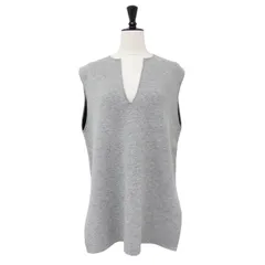 キャバン　フリンジベスト　CABaN CABaN(キャバン) リーフジャカード ノースリーブプルオーバー