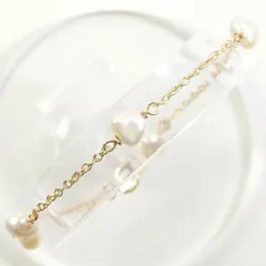 14K　YG　ブレスレット　パール（真珠）　総重量約1.4g　約18cm